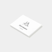 Post-it® Monogramme personnalisé garçon d'honneur nom date (Incliné)