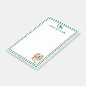 Post-it® Monogramme personnalisé Main tirée Golden Retrieve (Incliné)