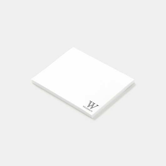 Post-it® Monogramme personnalisé post-it (Incliné)