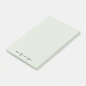 Post-it® Monogramme personnalisé vert sauge clair Chic Mini (Incliné)