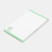 Post-it® Monogramme Petit Hamster Vert (Incliné)