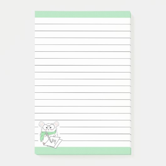 Post-it® Monogramme Petit Hamster Vert (Devant)