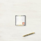 Post-it® Monogramme | Pinneapple jaune tropical (Sur un bureau)