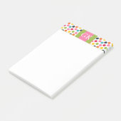 Post-it® Monogramme Pointe vert et rose Pointe Pointe Note (Incliné)