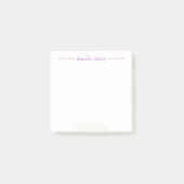 Post-it® Monogramme pourpre minimal Nom complet (Devant)