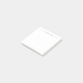 Post-it® Monogramme pourpre minimal Nom complet (Incliné)