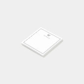 Post-it® Monogramme professionnel classique noir blanc (Incliné)