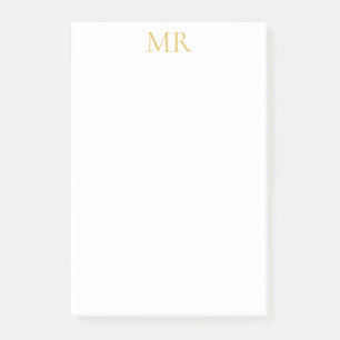 Post-it® Monogramme Professionnel Minimaliste Nom Simple