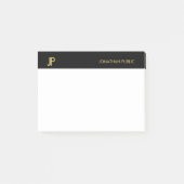 Post-it® Monogramme professionnel Noir Or Blanc (Devant)