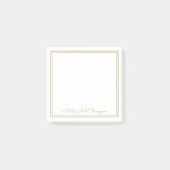 Post-it® Monogramme professionnel personnalisé Nom Or (Devant)