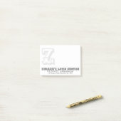 Post-it® Monogramme professionnel rustique (Sur un bureau)