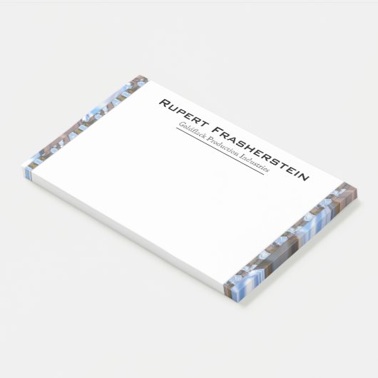 Post-it® Monogramme professionnel unique Rupert Cool (Incliné)