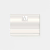 Post-it® Monogramme rayures beiges (Devant)