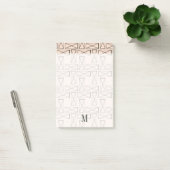 Post-it® Monogramme| Rectangle géométrique X Design (Bureau)