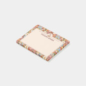 Post-it® Monogramme Rétro Fleurs Ditsy Abstraites (Incliné)