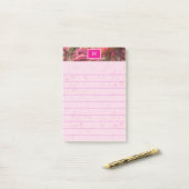 Post-it® Monogramme Rose Abstrait Forest World (Sur un bureau)