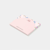 Post-it® Monogramme rose arc-en-ciel (Incliné)