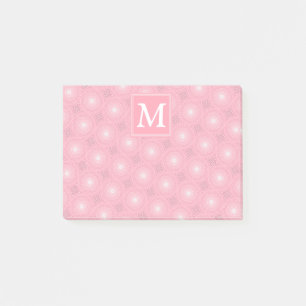 Post-it® Monogramme rose cercles motif