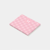 Post-it® Monogramme rose cercles motif (Incliné)