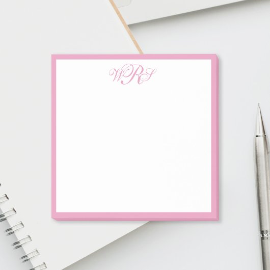 Post-it® Monogramme Rose Classique