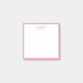 Post-it® Monogramme Rose Classique (Devant)