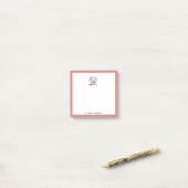 Post-it® Monogramme rose Gold (Sur un bureau)