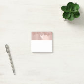 Post-it® Monogramme rose Gold Blush Rose Girl Parties scint (Bureau)