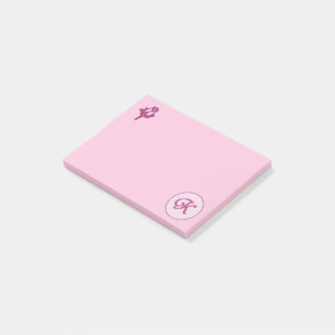 Post-it® Monogramme rose K