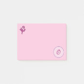 Post-it® Monogramme rose O (Devant)