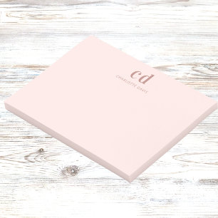 Post-it® monogramme rose or rose minimaliste