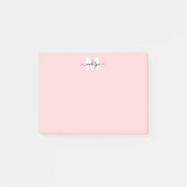 Post-it® Monogramme Rose Pâle (Devant)