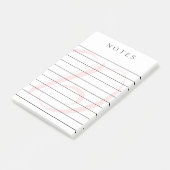 Post-it® Monogramme rose pâle Notes liées (Incliné)