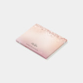 Post-it® Monogramme rose pâle rose (Incliné)