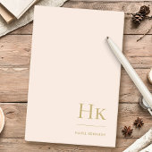 Post-it® Monogramme rose pâle Simple moderne féminin Minima