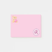 Post-it® Monogramme rose R (Devant)