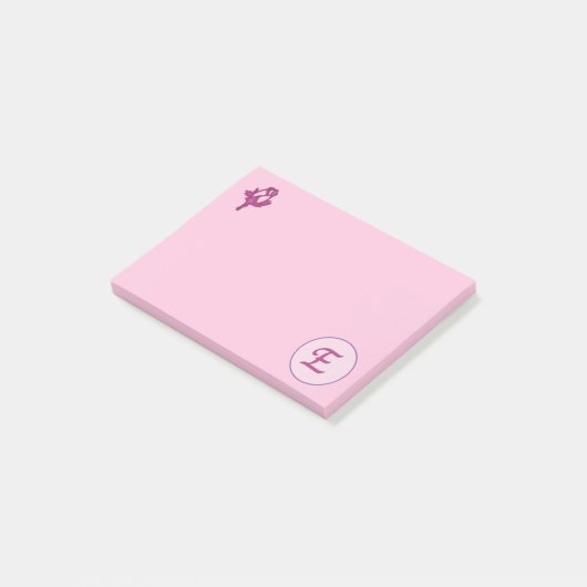 Post-it® Monogramme Rose rose E (Incliné)