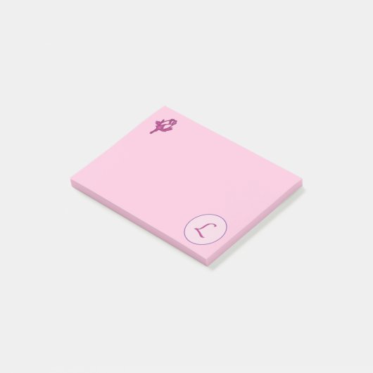 Post-it® Monogramme Rose rose L (Incliné)