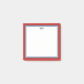 Post-it® Monogramme Rouge Bleu (Devant)