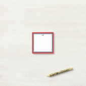 Post-it® Monogramme Rouge Bleu (Sur un bureau)