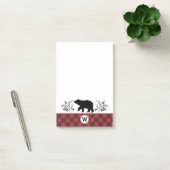 Post-it® Monogramme Russe Bear Buffalo Plaid (Bureau)
