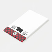 Post-it® Monogramme Russe Bear Buffalo Plaid (Incliné)
