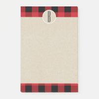 Monogramme rustique Kraft en carton noir rouge ini