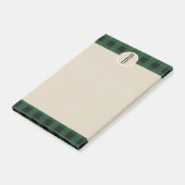 Post-it® Monogramme rustique Kraft noir vert initial (Incliné)