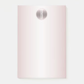 Post-it® Monogramme rustique rose pâle et brillant (Devant)