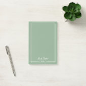 Post-it® Monogramme sauge vert avec bordures blanches (Bureau)