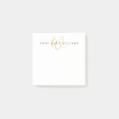 Post-it® Monogramme Script Chartreuse Moderne (Devant)
