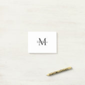 Post-it® monogramme simple de lettre initiale ajoutez votre (Sur un bureau)