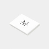 Post-it® monogramme simple de lettre initiale ajoutez votre (Incliné)
