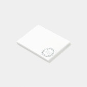 Post-it® Monogramme simple et élégant de germe de laurier f (Incliné)