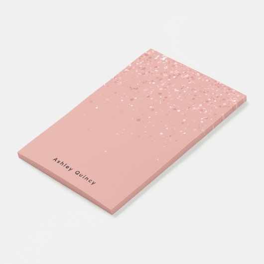 Post-it® Monogramme simple et élégant rose (Incliné)